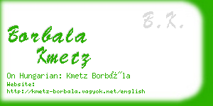 borbala kmetz business card